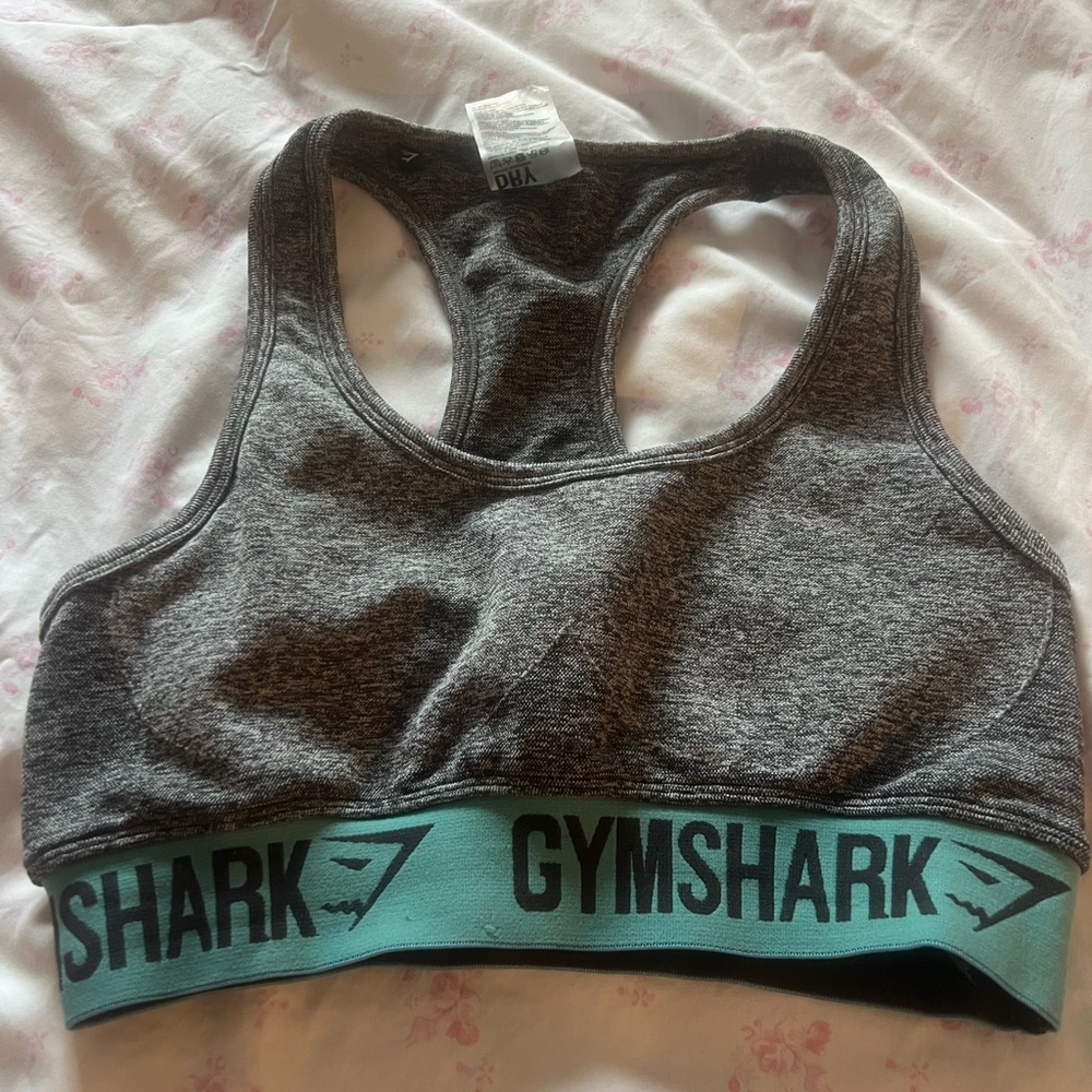 Gymshark Charcoal and Teal Sports Bra